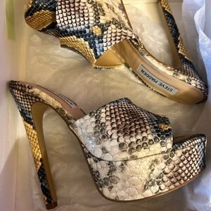 Steve Madden Multicolor Snakeskin Platform Heels